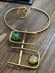 Brass and Glass Verde
