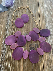 Purple Majesty Necklace and Earrings Set