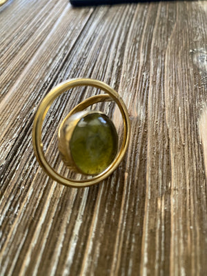 Brass and Glass Verde