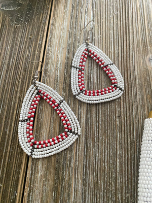 Beaded Beauties in Red and White