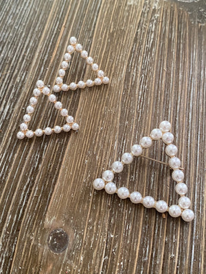 Pearl Pyramid Perfection - Post Earrings