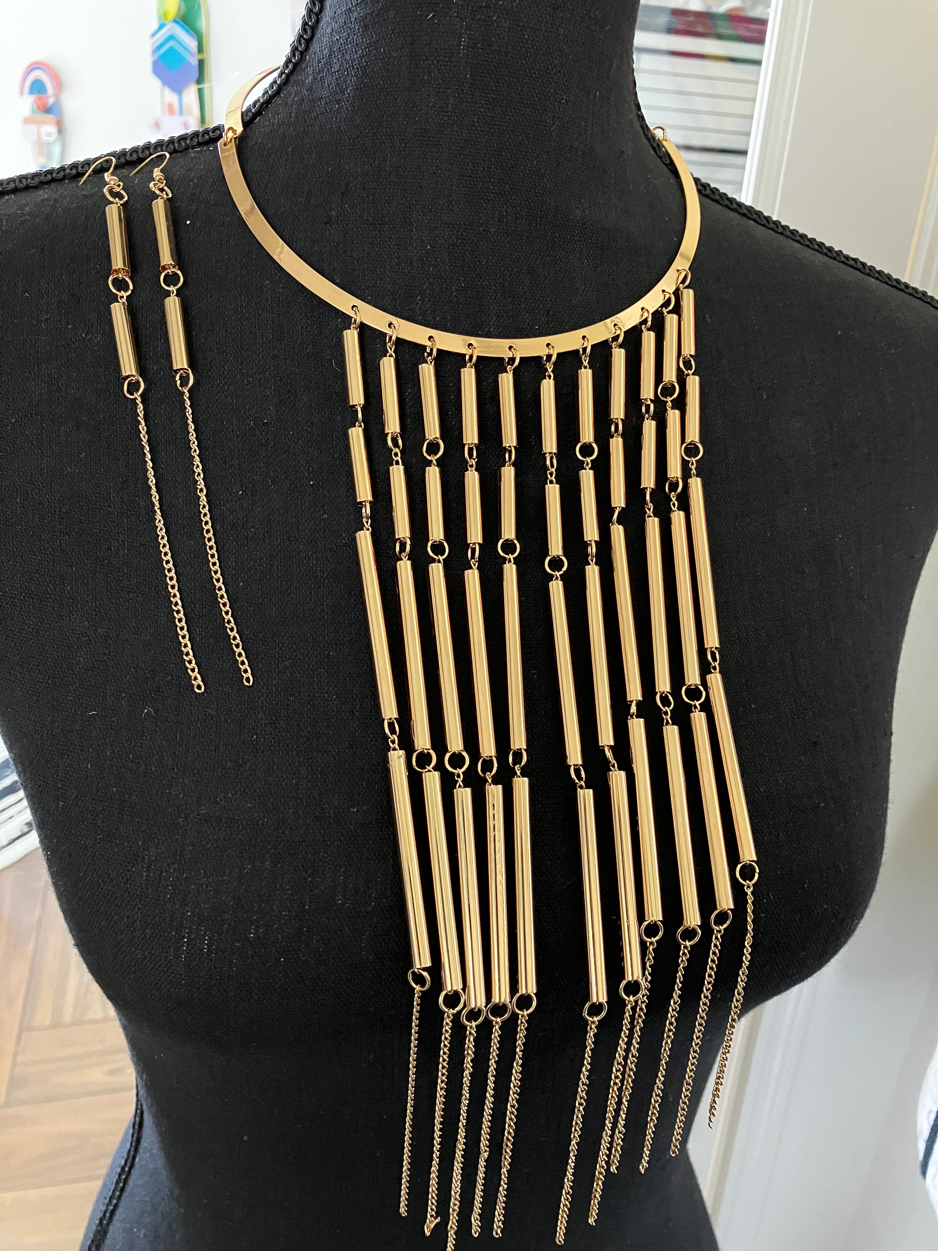Windchimes Necklace and Earrings Set
