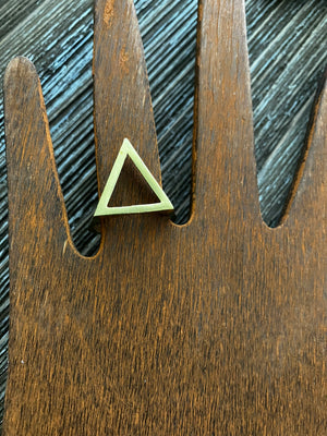 Matte Brass Adjustable Pyramid Ring
