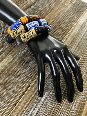Handmade Ghanain Trade Bead Bracelets