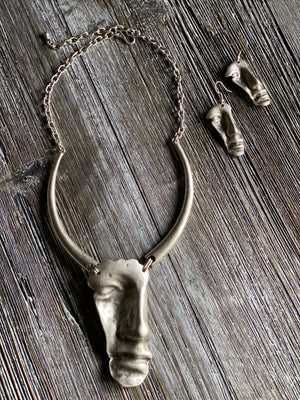 Face Off Necklace and Earrings