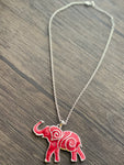 Red and Silver Contemporary Elephant