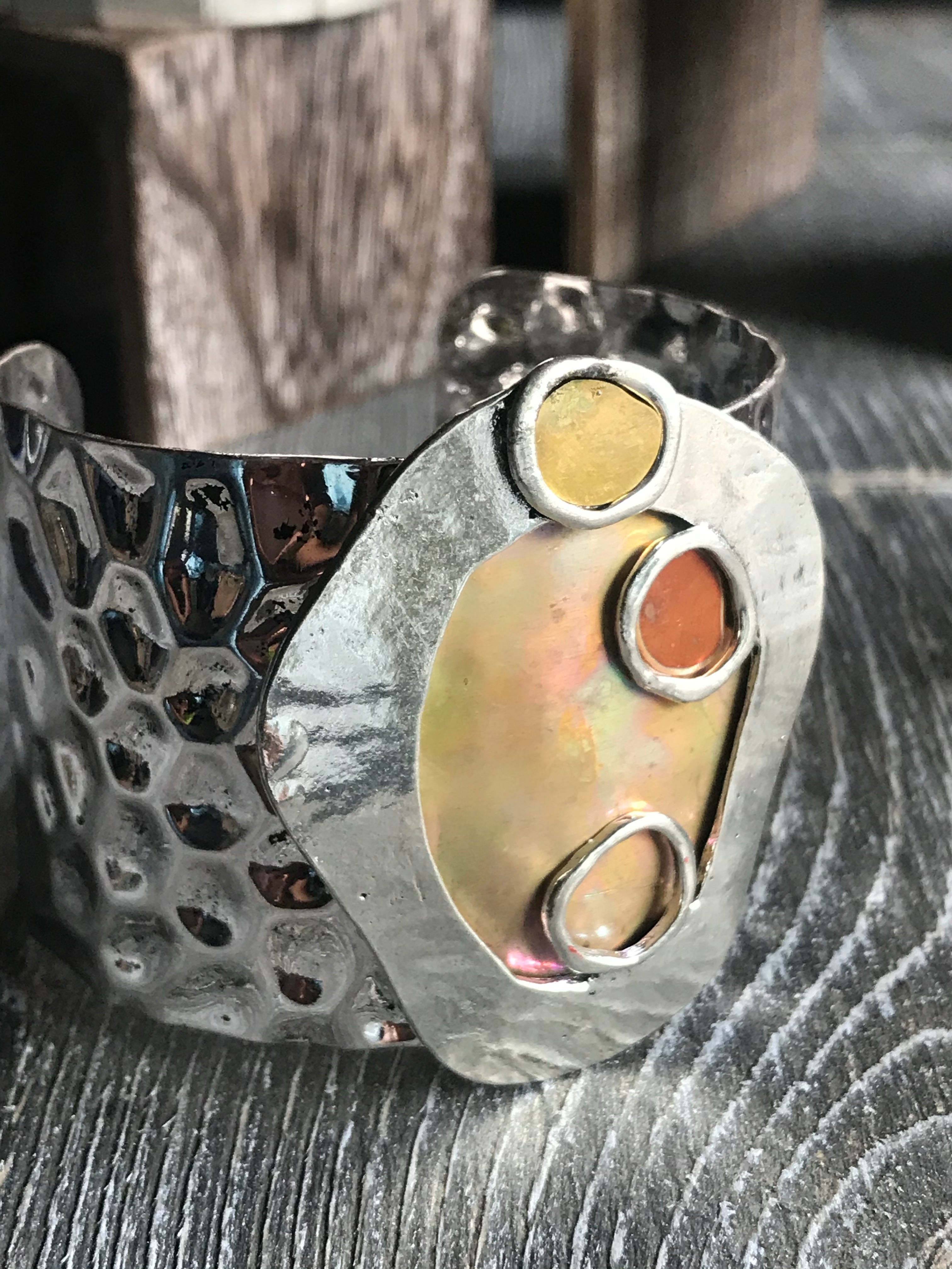 Cosmic Copper Cuff Bracelet